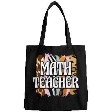 Discover Math Teacher Leopard Print Bags