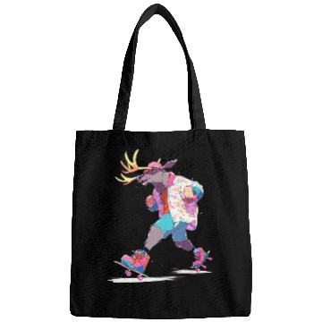 Discover Roller Skating Funny Moose Skater Roller Skates Bags