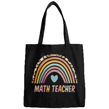 Discover Math Teacher Rainbow  Leopard Back To School Bags
