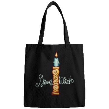 Discover Green Witch Spell Candle Art Wiccan Bags
