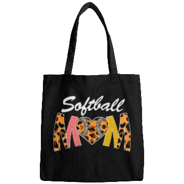 Discover Softball Mom Leopard Print vintages Mothers Day Bags