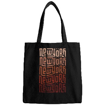 Discover New York Minimalist Typography Art NYC The Big Apple Bags