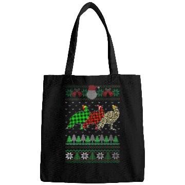 Discover Peacock Ugly Christmas Red Plaid Leopard xmass Animals Bags