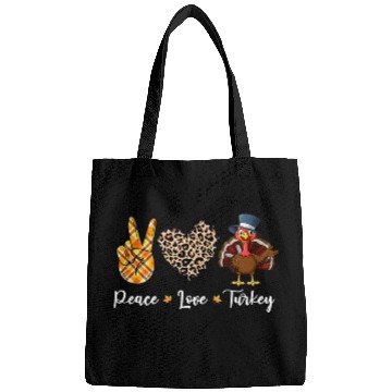 Discover peace love thanksgiving gobble turkey thanksgiving Bags