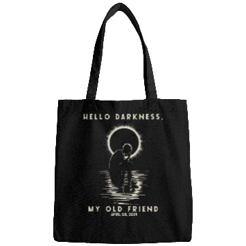 Discover Hello Darkness My Old Friend Solar Eclipse Astronomy Bags