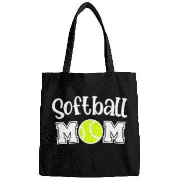 Discover Softball Mom w Yellow Softball White Design Bags