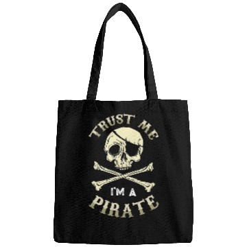 Discover Trust Me Im A Pirate Eyepatch Crossbones Buccaneer Bags