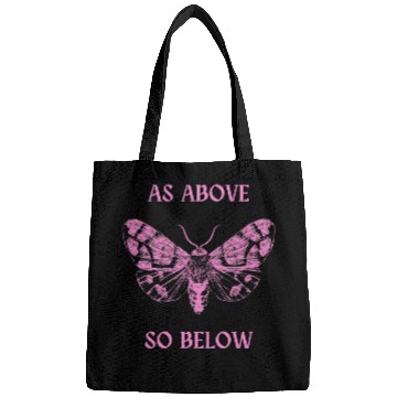 Discover Witchcraft Pink and Black As Above So Below Witch Wicca Bags