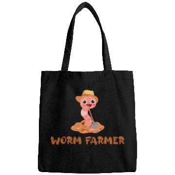 Discover Worm Farmer 2Funny Animal Lover Worm Vermiculture Bags