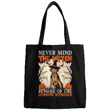 Discover Nevermind The Witch Beware Of The Labrador Halloween Dog Bags