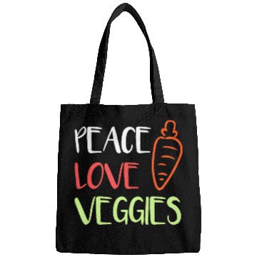 Discover Peace Love Veggies Vegetable Bags