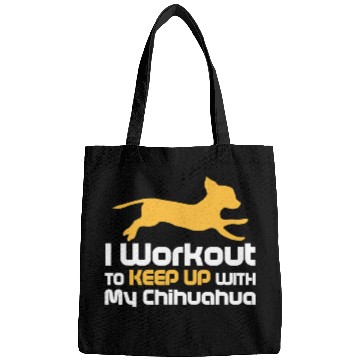 Discover Funny Workout Chihuahua Dog Lovers Bags