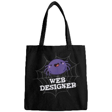 Discover Web Designer Funny Spider Pun Bags