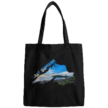 Discover Lake Superior Artist Point in Grand Marais Minnesota Bags