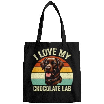 Discover I Love My Chocolate Lab vintages Chocolate Labrador Dog Lover 2 Bags