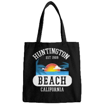 Discover Huntington Beach californias Graphic Design Beach Novelty Art Bags