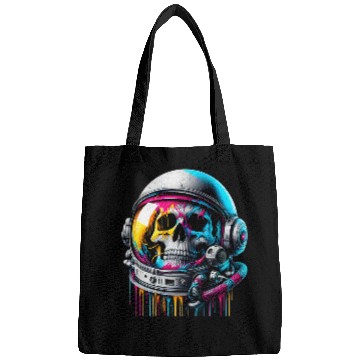 Discover Rainbow Astronaut Skull Space Lovers Cool Graphic Tee 5 Bags