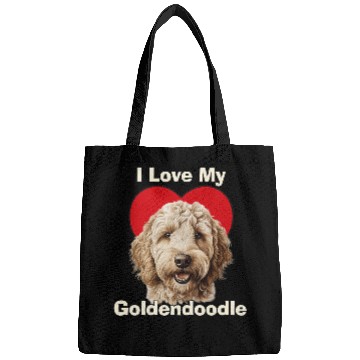 Discover I Love My Goldendoodle Puppy Dog Bags