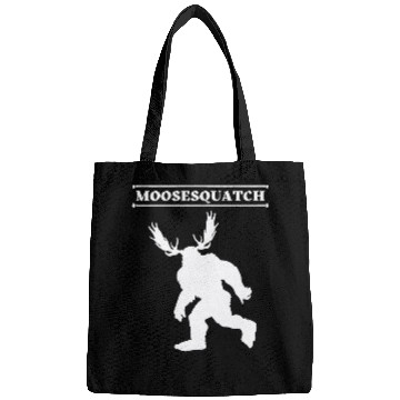 Discover White Moosesquatch Funny MooseSassquatch Cryptid Creature Bags