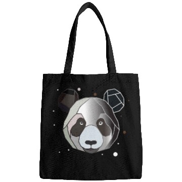 Discover Panda Polygon Art Animal Abstract Geometric Shape Art Bags