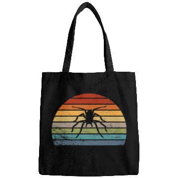 Discover vintages Spider Insect Lover Retro Sunset 80s 90s Distressed Bags