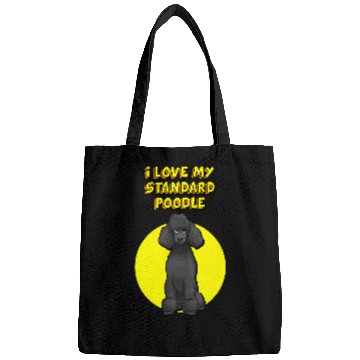 Discover I Love My Black Standard Poodle Bags
