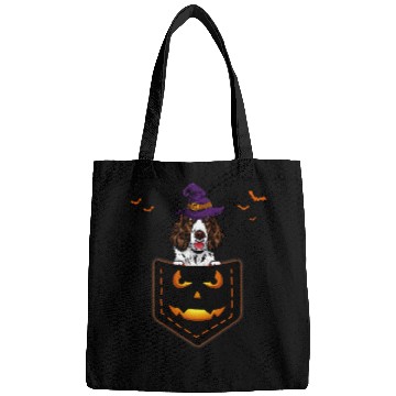 Discover Funny English Springer Spaniel Witch in your Pocket Pumpkin Bags