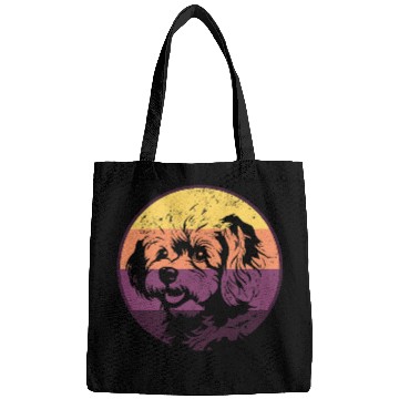 Discover Minimalist Sunset Bichon Frise Bags