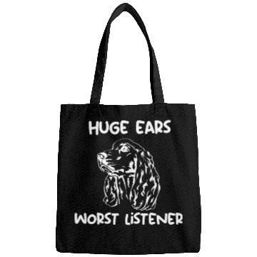 Discover funny cocker spaniel huge ears worst listener 1 Bags
