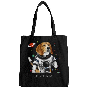 Discover Funny Beagle Dog creative astronaut Pet Owner Bags