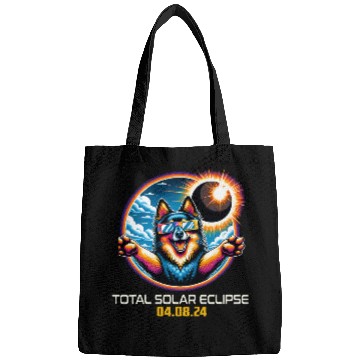 Discover Schipperke Dog Selfie Solar Eclipse Bags