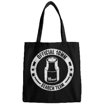 Discover Official 10mm Socket Search Team Car Guy Meme Funny Mechanic Bags
