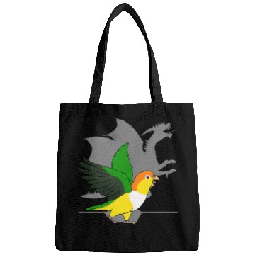 Discover White Bellied Caique Dragon Shadow Funny Screaming Parrot Bags