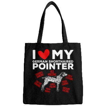 Discover I Love My German Shorthaired Pointer GSP Dog Bags