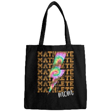 Discover Mathlete Mom Lightning Bolt Tie Dye Leopard Stacked Math Bags