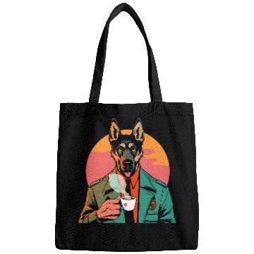 Discover German Shepherd Coffee Funny Dog Beverage Bags