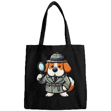 Discover Saint Bernard Detective Funny Dog Mystery 1 Bags
