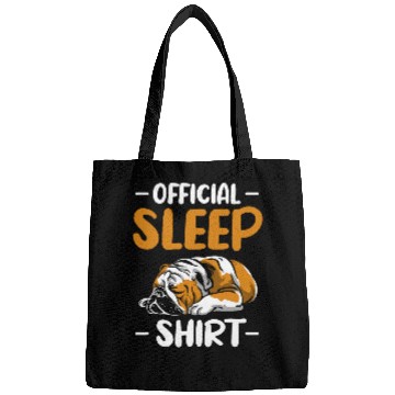 Discover Official Sleep Pillow Pose Sleeping English Bulldog Bags