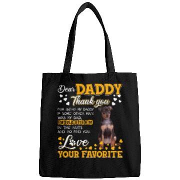 Discover Miniature Pinscher Dear Daddy Thank You For Being My Daddy Bags