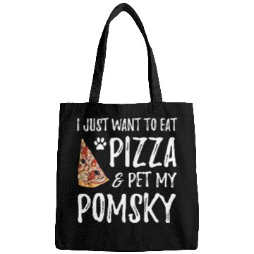 Discover Pomsky Dog Lover Pizza Funny Dog Mom Gift Bags