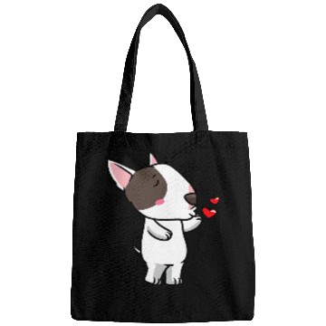 Discover Miniature Bull Terrier Dog Kisses Bags
