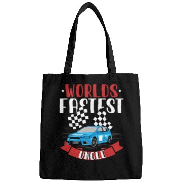 Discover Worlds Fastest Uncle Race Car Checkered Flag 3 Bags
