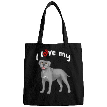 Discover I Love My Gray Cane Corso Dog Bags