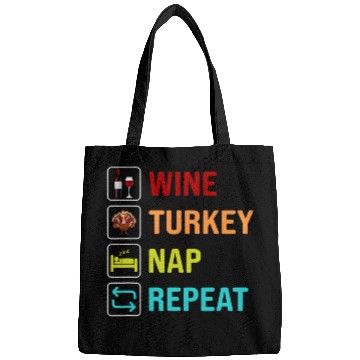 Discover Wines Turkey Nap Repeat Thanksgiving Womens Bags