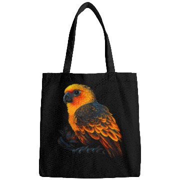 Discover Sun Conure Bird Native American Northwest Tribal Graphic Bags