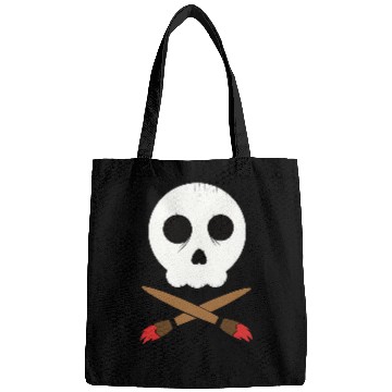 Discover Skull and Paintbrush Artist Crossbones Bags