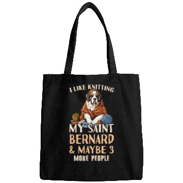 Discover Saint Bernard Mom Outfit Saint Bernard Knitting Bags
