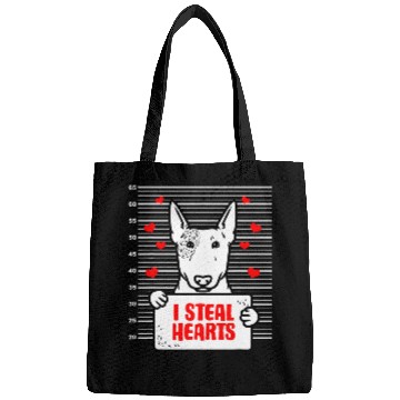 Discover Miniature Bull Terrier Valentines Day Dog Love Bags