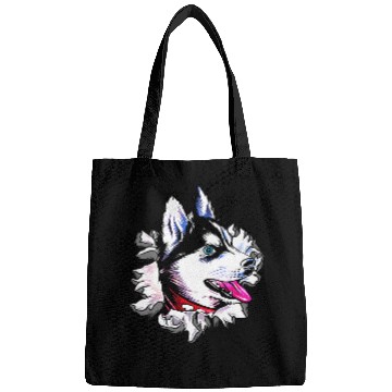 Discover Husky Head Starry Sky Bags