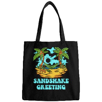 Discover Sandshake Greeting Beach Camping Ocean Camper Friends Bags